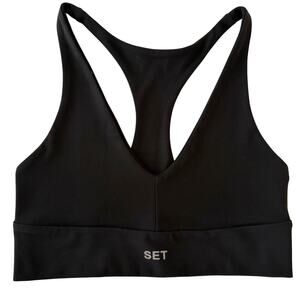 SET ACTIVE Luxform Racer V Bra Size Small Onyx Black EUC